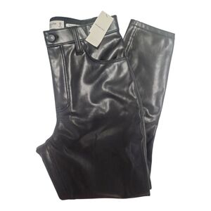 Abercrombie & Fitch Vegan Leather Black Pants for Women size 8